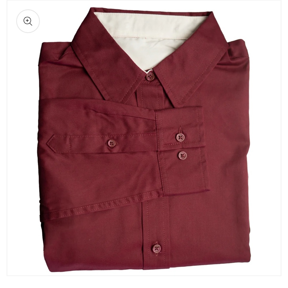Women’s Androgynous Burgundy Dress Shirt
